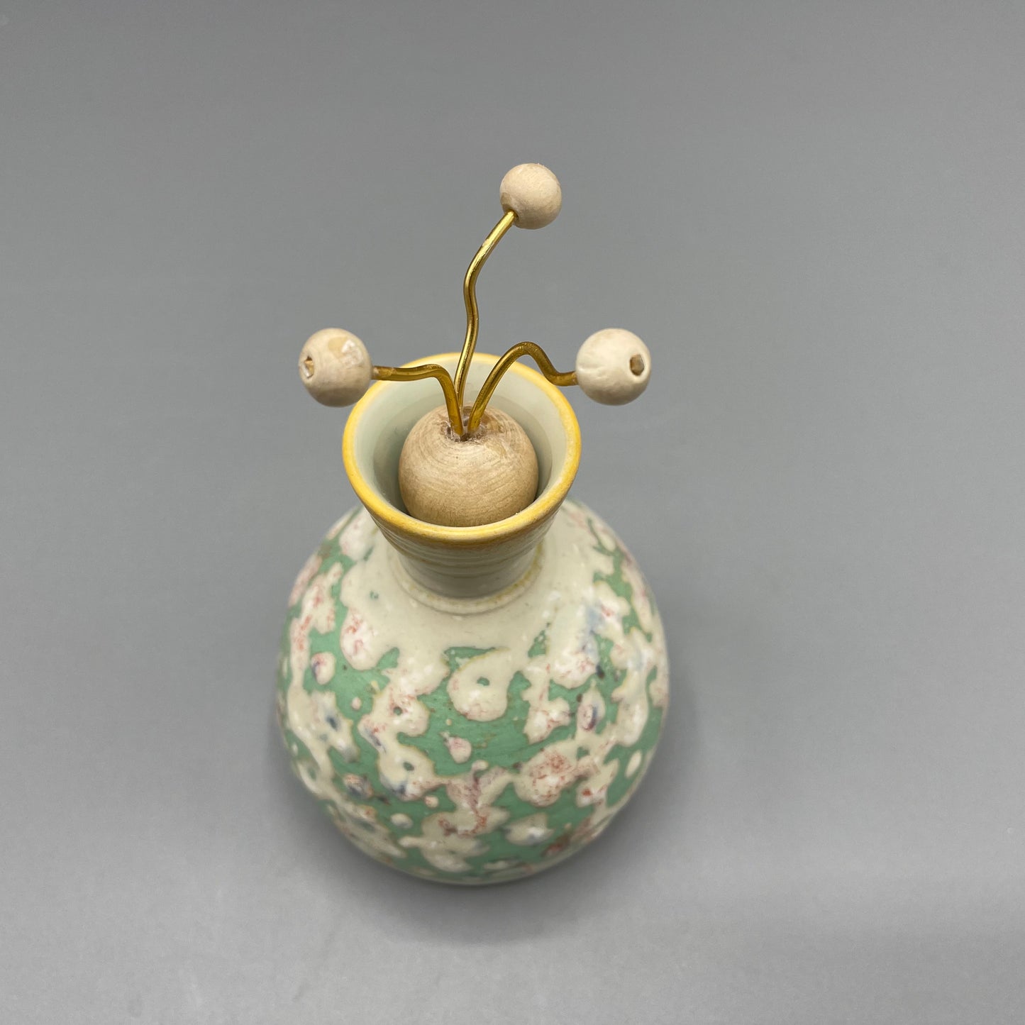Geoffrey Swindell - Mini Bud Vase with Decorative Stopper (Green)
