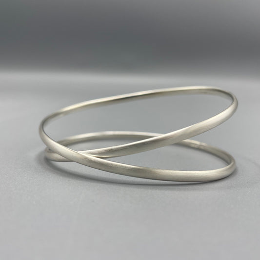 Silver 'Crossover' Bangle - Sarah McCallum